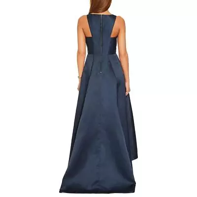 Adrianna Papell Womens Mikado Blue Taffeta Evening Dress Gown 14 BHFO 5442 • $103.99