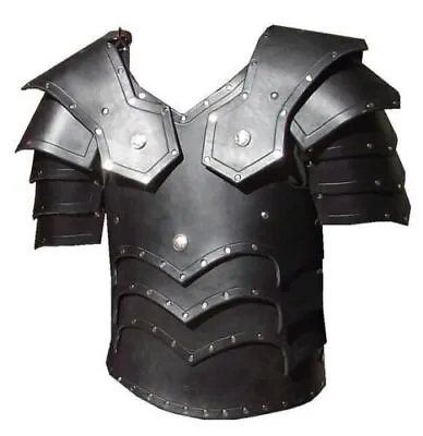 Leather Cuirass Armor Medieval Leather Armor Larp Cosplay Halloween Costume SCA • $149.59