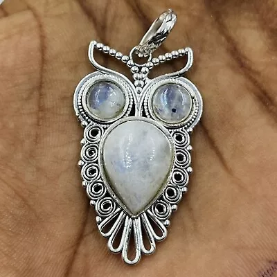 925 Sterling Silver Rainbow Moonstone Gemstone Handmade Jewelry Pendant • $11.99