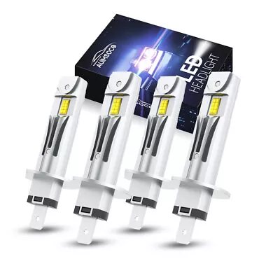 H1 4X LED Headlight Bulbs Conversion Kit High Low Beam Super Bright 6500K White • $54.99