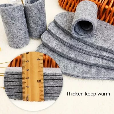 Insole Thermal Wool 3/5Pair Warm Felt Insoles Thicken Men Women Shoes Breathable • $8.50