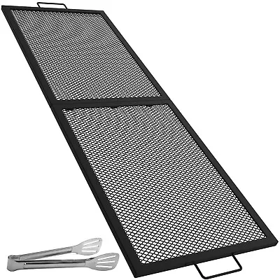 $30.23 • Buy VEVOR Rectangle Cooking Grate Fire Pit Grill Grate W/ X Marks Foldable 40  X 15 