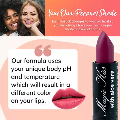 Magic Kiss Color Changing Matte Lipstick PH Magic Temperature Lip  Made In USA • $5.85