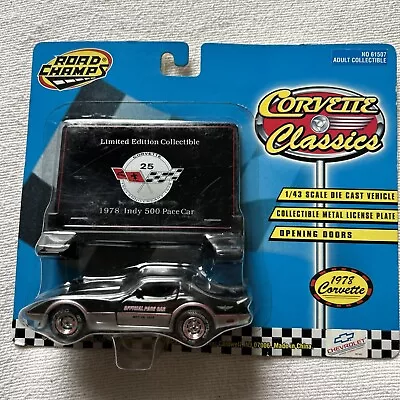 Road Champs Corvette Classics 1978 Indy 500 Pace Car 1/43 DieCast NIP  • $21.50