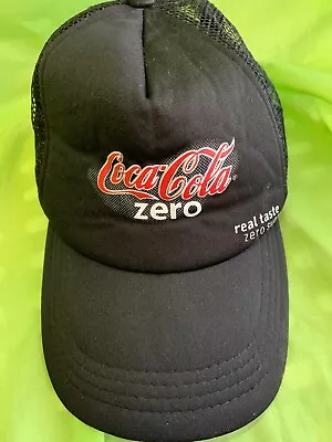 Coca Cola Zero Real Taste. Zero Sugar Black Cap Collectable Cap/Hat • $14.99