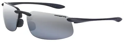 Crossfire ES4 Safety Glasses With Shiny Black Frame And Silver Mirror Lens • $13.19