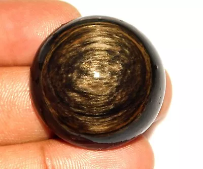 79.ct Natural Rainbow Obsidian Eye Round Cabochon Jewelry Making Gemstone At=09 • $18.29