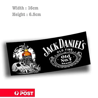 $7 • Buy Jack Daniels Whiskey Skull Logo - Fridge Bar Decal Sticker