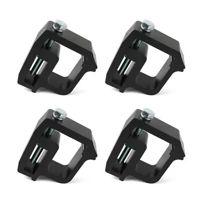 4 PCS Clamps Truck Caps Topper Camper Shell Mounting Heavy Duty Aluminum Black • $26.66