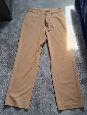 Ladies Mango Long Beige Camel Trousers Size 16 • £6