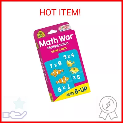 School Zone - Math War Multiplication Game Cards - Ages 8+ 3rd Grade 4th Grade • $6.87