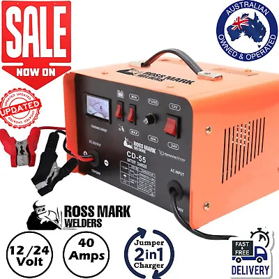 $193.97 • Buy Rossmark 2in1 Battery Charger Jump Starter New Dual Heavy Duty Car Charger 40Amp