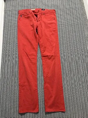 Adriano Goldschmied The Matchbox Slim Straight Men 32/33  Color Red Cotton Blend • $30