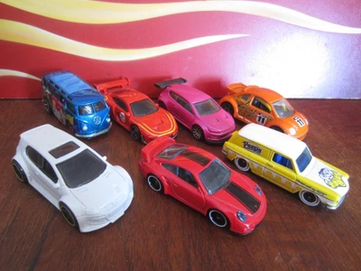 $9 • Buy Lot Of 7 Loose Hotwheels ;various Vw's And Porsche, Kombi  1:64, Gc