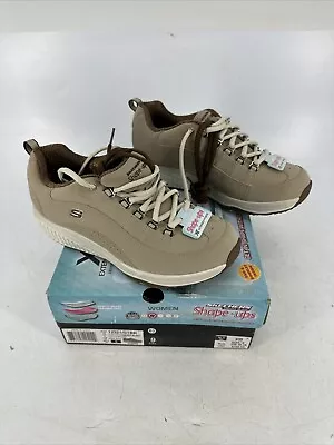 Skechers Shape-Ups XF Energy Blast Women’s Stone Brown Suede Walking Sneakers 9 • $62.99