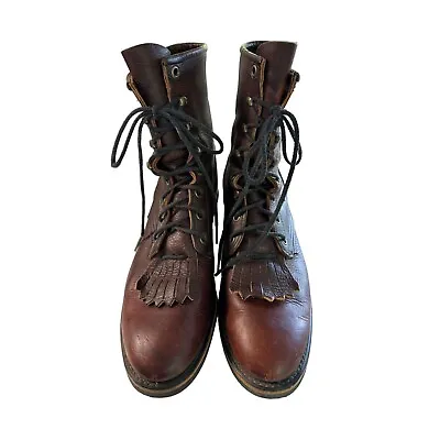 Dan Post Packer Boots Women 8.5 Leather Brown • $46