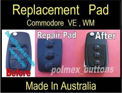 $14.50 • Buy Fits Holden Commodore VE CALAIS Remote Key - Replacement Key Buttons Pad 
