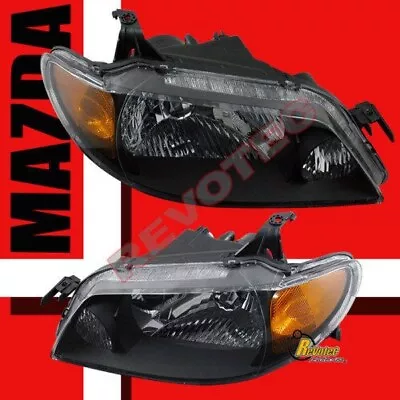 01 02 03 Mazda Protege DX LX ES JDM Black Headlights RH & LH • $136