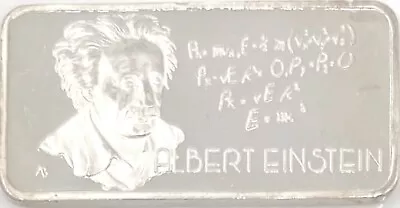 Albert Einstein Our Greatest Americans 1ozt. .999 Silver Bar • $40