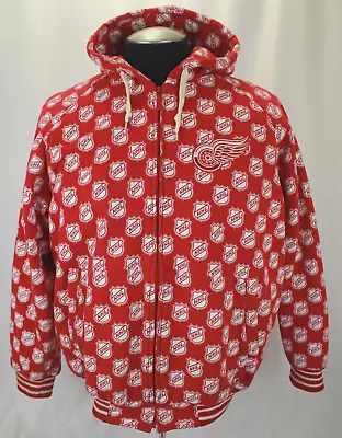 Detroit Red Wings Embroidered Hoodie By G 111 Sports Size L Euc! • $35.09