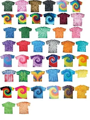 $12.99 • Buy Tie-Dye USA Made 100% Cotton T-Shirts Adult Small-5XL Party, Concert, Rasta Tee