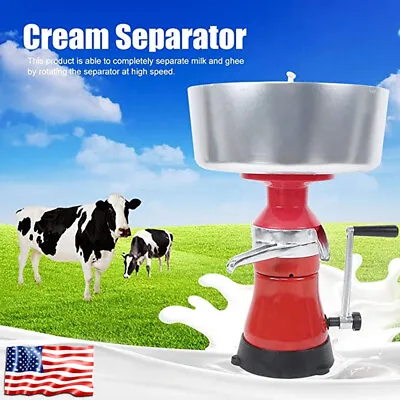 Milk Cream Electric Centrifugal Separator Metal Degreasing Machine 21Gal 80L/h • $186.60