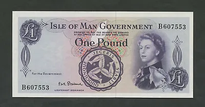 ISLE Of MAN £1 Note 1961 Stallard QEII Krause 25b Uncirculated World Paper Money • $150