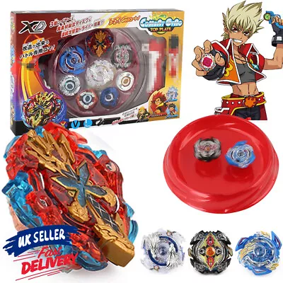 £18.86 • Buy 4D Top Master Launcher Grip Rapidity Metal Fight Burst Fusion Rare Beyblade Set