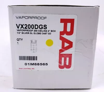 RAB VAPORPROOF 200 Ceiling VX200DGS LIGHT 4  Box 120v 300w Incandescent Lamp • $59.95