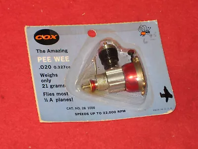 # NEW WBUBBLE PACK VINTAGE COX PEE WEE 020 NITRO MODEL AIRPLANE ENGINE • $28