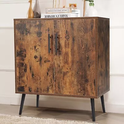 Storage Cabinet W/2 Doors Mid Century Sideboard Buffet Cabinet With Storage Home • $99.90