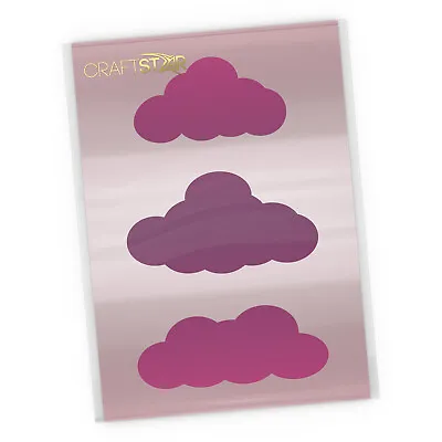 £4.95 • Buy Clouds Stencil Set - A5 Size Small Craft / DIY/Airbrush Cloud Template