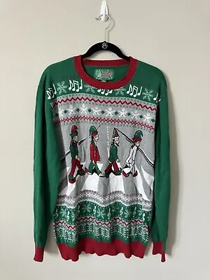 Ugly Christmas Sweater The BEATLES Abbey Road Christmas Ugly Sweater Size XL • $25