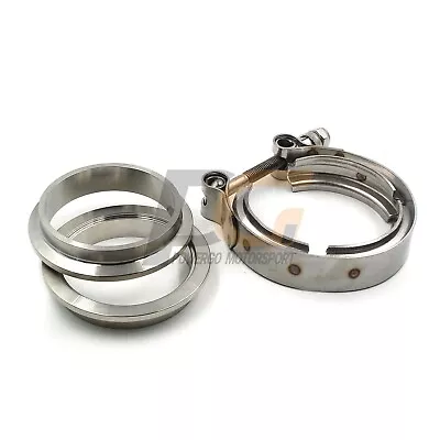 $19.99 • Buy 2.5'' Inch Stainless Steel V-Band Flange & Clamp Kit For Turbo Exhaust Pipes