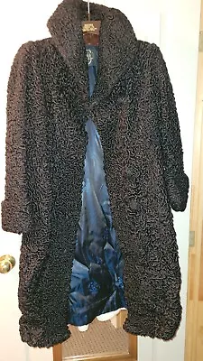 Vintage Women's Real Genuine Black Persian Lamb Fur Coat Jacket Furriers Moncton • $29.99