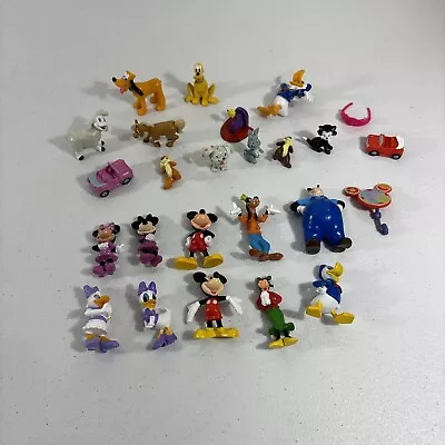 Vintage Lot Of 25 Mickey & Minnie Mouse Disney PVC Figures Cake Toppers Goofy • $14.95