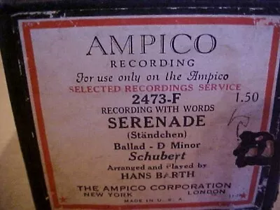 Ampico Serenade Player Piano Roll • $4.99