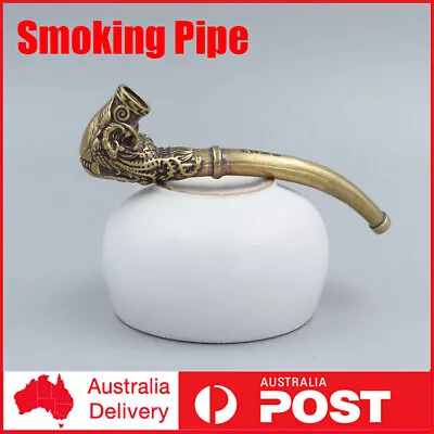 New Brass Vintage Tobacco Smoking Pipe Cigarette Holder Filter Handicraft Gift • $20.87