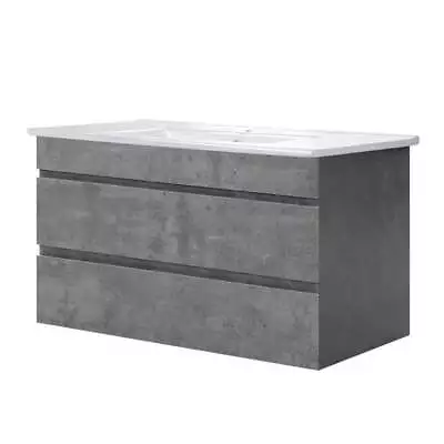 Cefito 900mm Bathroom Vanity Cabinet Basin Unit Sink Storage Wall Mounted Cement • $363.34
