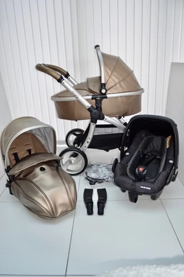 £550 • Buy Egg Hollywood Gold Limitd Edition Pram Carrycot & Maxi Cosi Pebble Plus Car Seat