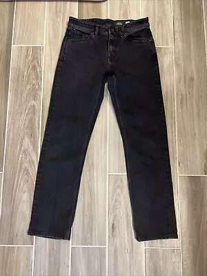 Volcom Solver Black Jeans Modern Straight Size 29 Waist By 30 Inseam EUC • $13