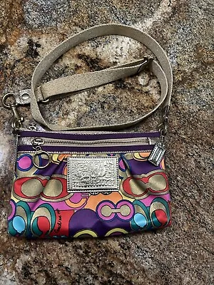 Coach POPPY Glam POP C Signature CROSSBODY Bag CLUTCH Multi COLOR • $89