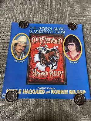 #119 1980 Merle Haggard Ronnie Milsap Record Store Promo Poster Bronco Billy • $89