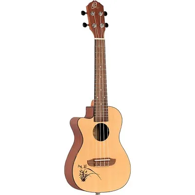 Ortega Bonfire RU5CE-L Left-Handed Acoustic Electric Concert Ukulele Natural • $149.99