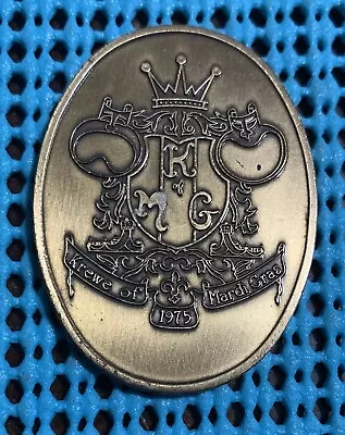 1980 Krewe Of MARDI GRAS Oval Antique Bronze Mardi Gras Doubloon • $4.99