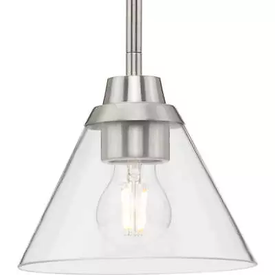 7.5  Modern Dimmable 1-Light Silver Medium Base Bulb Pendant Light • $37.94