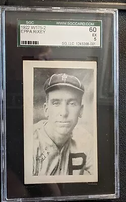 1922 W575-2 Eppa Rixey SGC 5 EX POP 2 NONE HIGHER HOF Philadelphia Phillies • $469.99