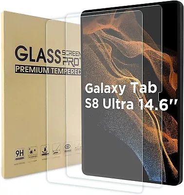 For Samsung Galaxy Tab S8 Ultra SM-X900 Tempered Glass Screen Protector Tablet • £6.95