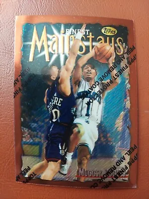 1996-97 Topps Finest Mainstays - Muggsy Bogues - Charlotte Hornets - #154 • $1.99