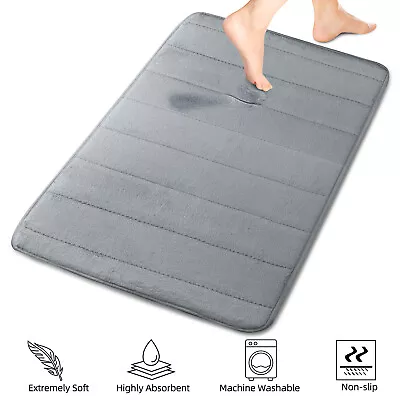 Absorbent Memory Foam Bath Mat Non-slip Bathroom Floor Shower Carpet Soft Rug US • $8.98